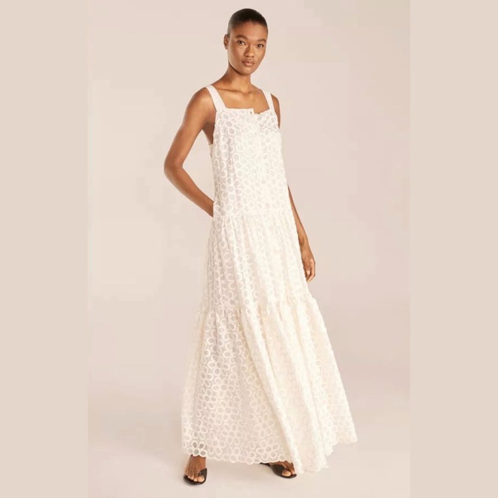 Rebecca Taylor - Mod Fluer Embroidered Maxi Dress - White- US 6